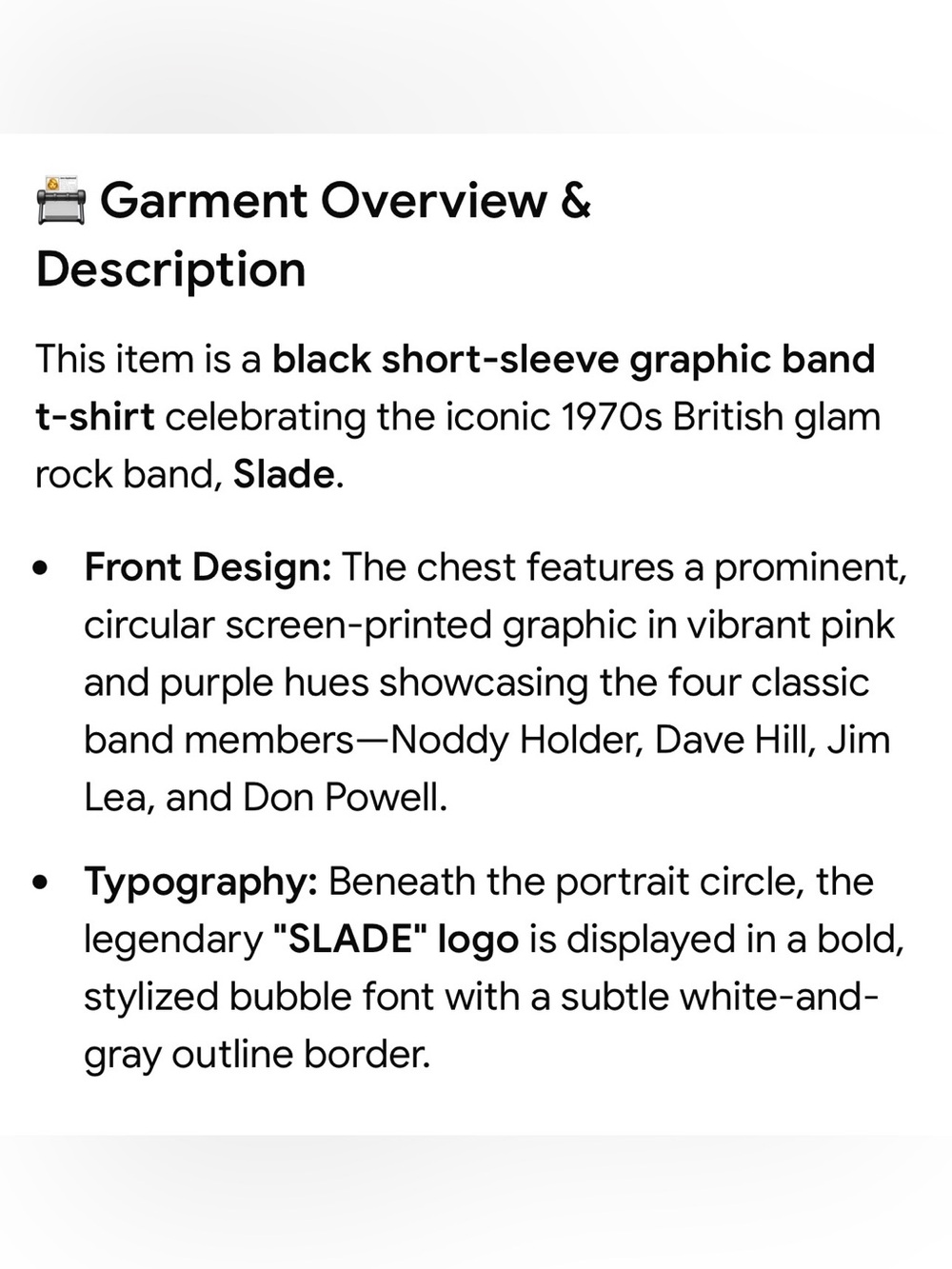 Slade Black T Shirt - Picture 3 of 14